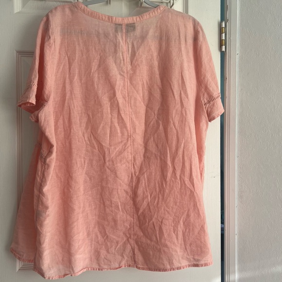 Lane Bryant Blush Peasant Blouse Linen Lightweight‎ - Picture 7 of 7